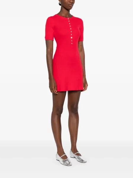 Rochie mini Maje tricotate de costum roșu