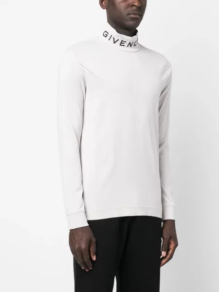 Gulerat lung cămașă Givenchy cu autograf gri