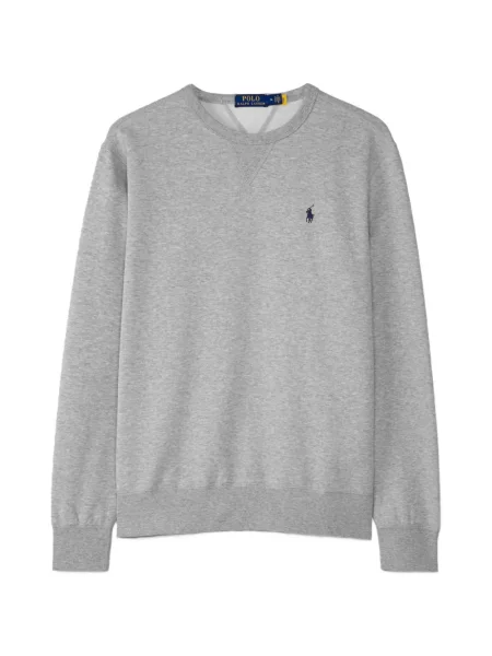 Hanorac crewneck Polo Ralph Lauren cu broderie cu decolteu rotund gri