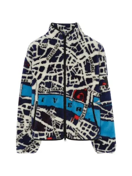 Geacă Burberry din fleece alb
