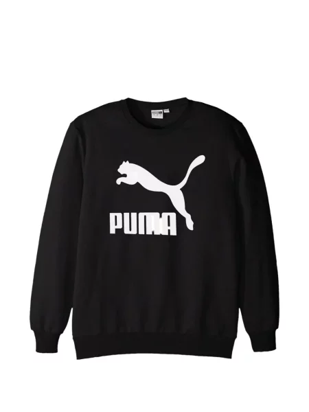 Hanorac crewneck Puma cu imagine cu decolteu rotund negru