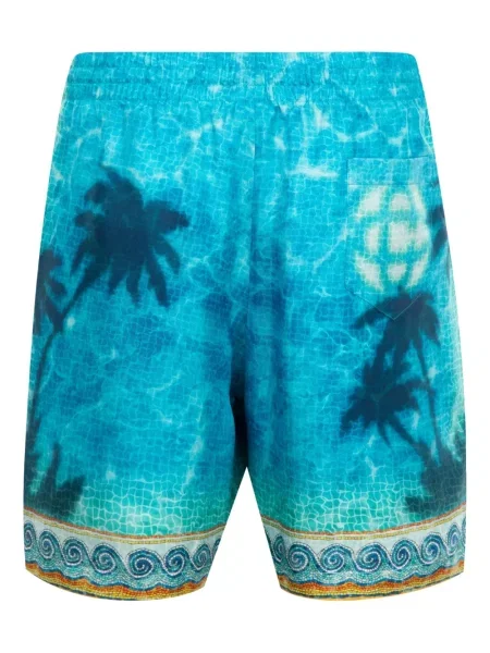 Pantaloni scurți Casablanca de mătase albastru