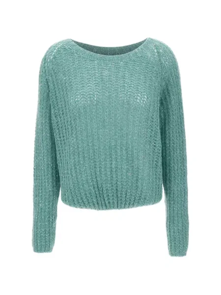 Pulover Kaos cu paiete ajurat verde