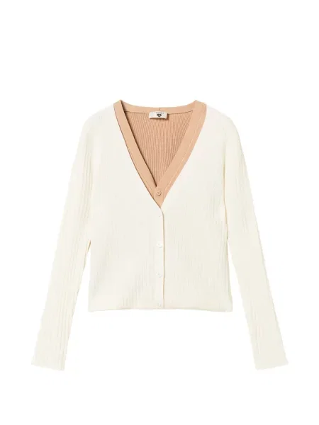 Cardigan Twinset alb