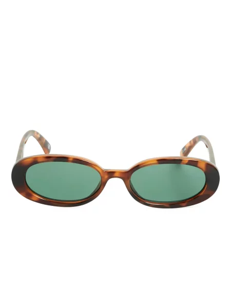 Ovalne sunčane naočale Le Specs smeđa