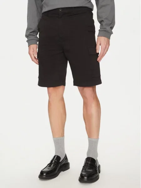 Calvin Klein Szorty materiałowe Modern Twill czarny