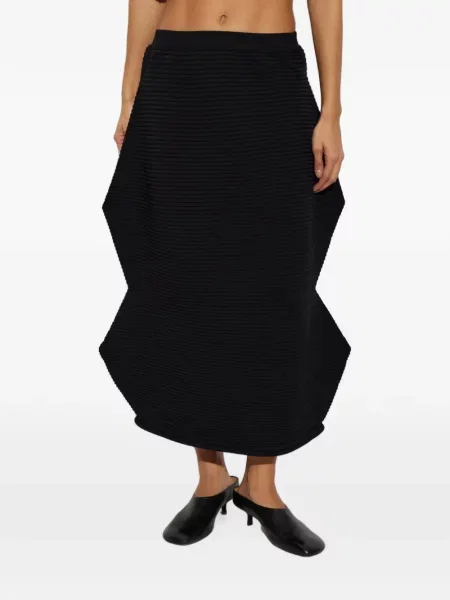 Fusta maxi Pleats Please Issey Miyake negru