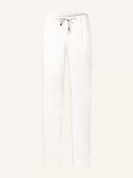 Eleventy Chinosy Extra Slim Fit weiss białe