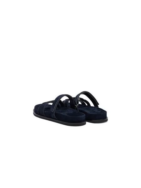 Tory Burch Natikači Ines Sport Slide Mornarsko modra