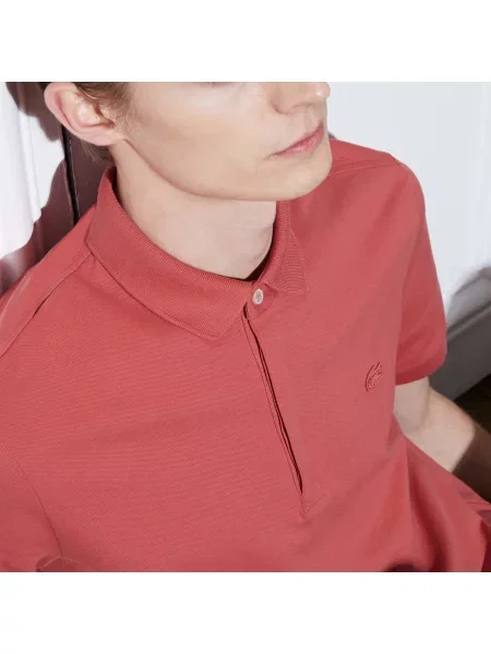 Lacoste Koszulka Polo Smart Paris Z Elastycznej Bawełny różowa