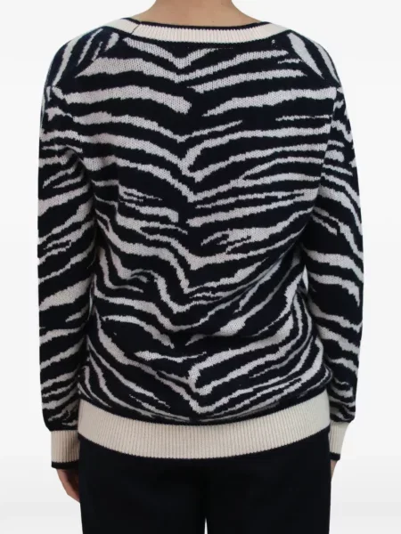 Cardigan Madeleine Thompson cu model zebră albastru