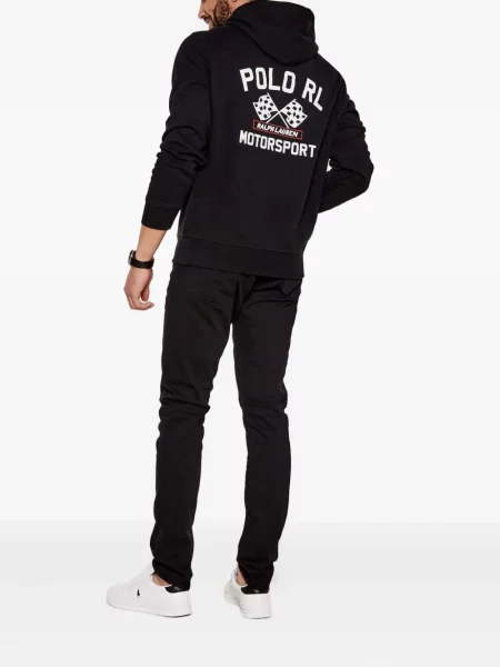 Tricou polo Polo Ralph Lauren cu imagine cu dungi din țesătură twill albastru