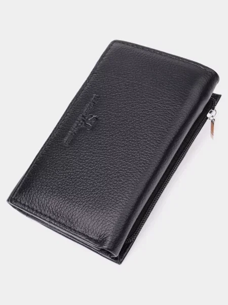 Кожаный кошелек St Leather Accessories черный