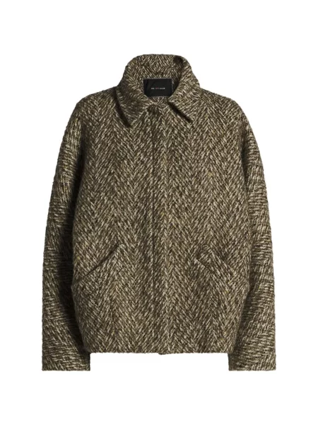 Decupat palton Kiton cu model herringbone