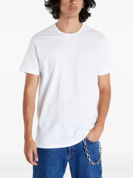 Tricou Boss cu decolteu în U alb