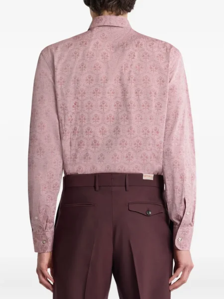 Cămașă Etro cu model floral din jacard roz