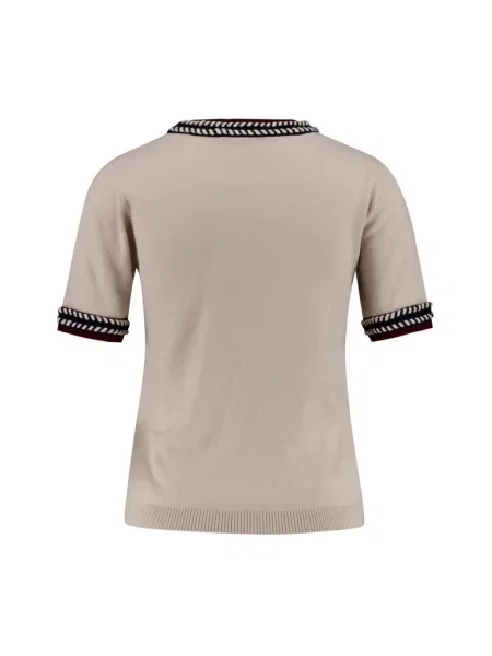 Dzianinowy sweter Max Mara beżowy