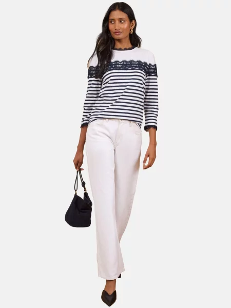 Love & roses Tricou bleumarin alb