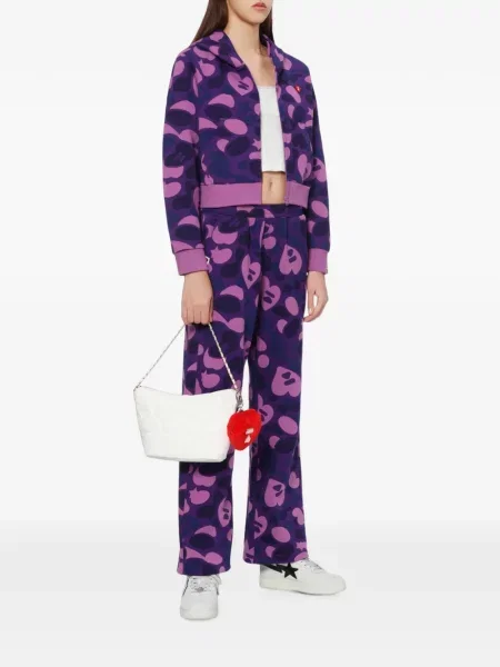 Hoodie Apee™ By *a Bathing Ape® με σχέδιο παραλλαγής μωβ