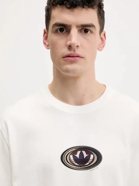 Лонгслів adidas Originals з принтом бежевий