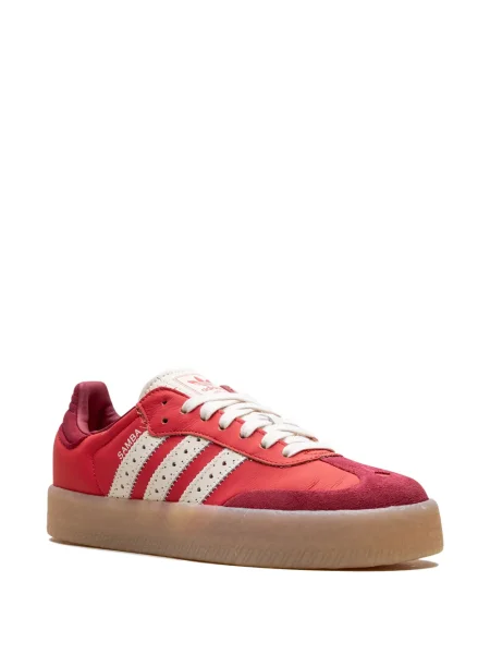 Δερμάτινα sneakers Adidas Samba με λεοπαρ μοτιβο από λουστρίνι λευκό