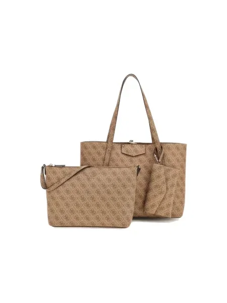 GUESS Shopper táska Brenton / világosbarna barna