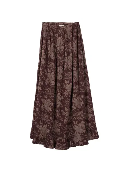 Gėlėtas raštuotas maxi sijonas Antik Batik ruda