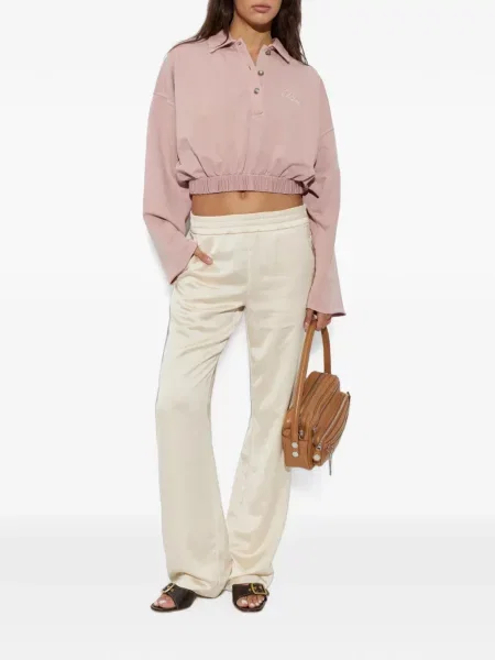 Decupat tricou polo Palm Angels roz