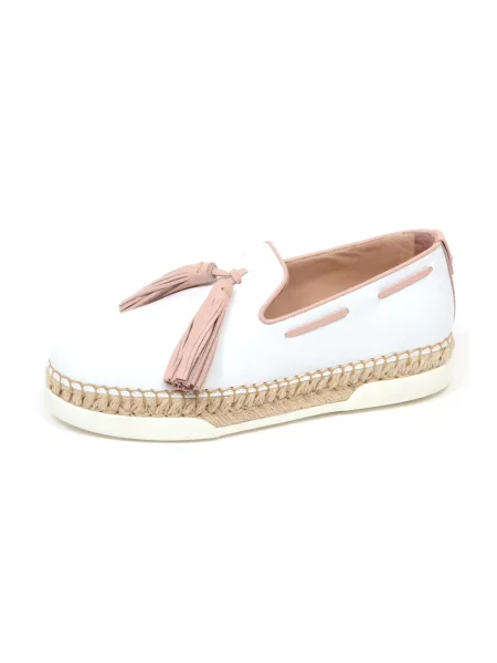 Mokasyny Tod's skórzane białe