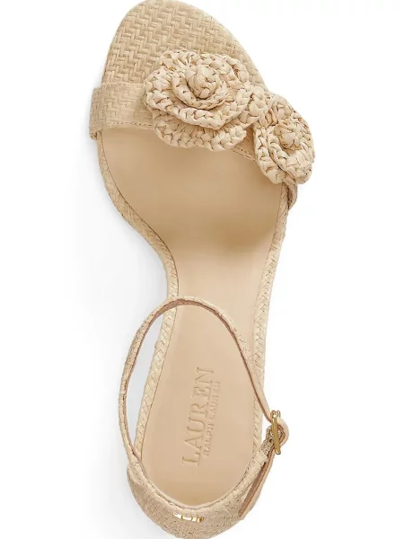 Lauren Ralph Lauren сандали с висок Allie M Flwr бежово