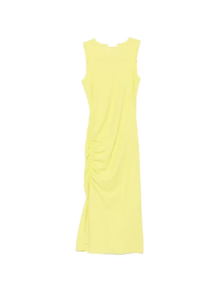Sukienka midi Patrizia Pepe z falbankami żółta