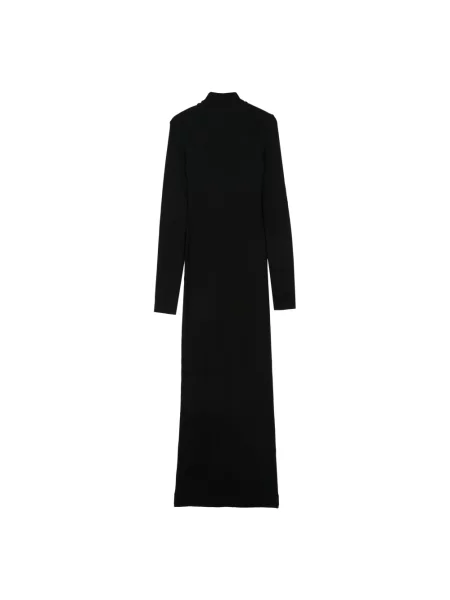 Lniana sukienka maxi Cotton Citizen czarna