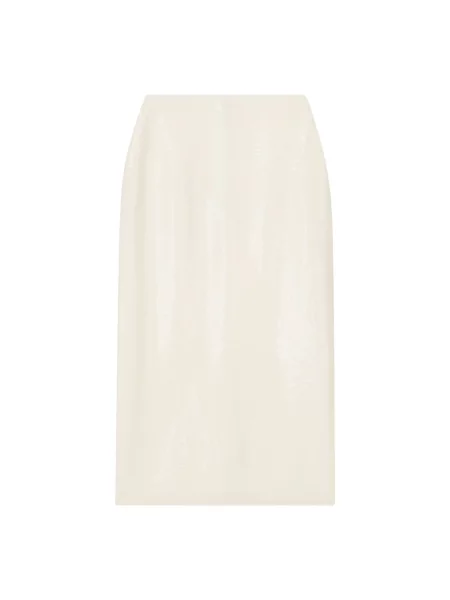 Spódnica midi áeron z cekinami do kolan biała