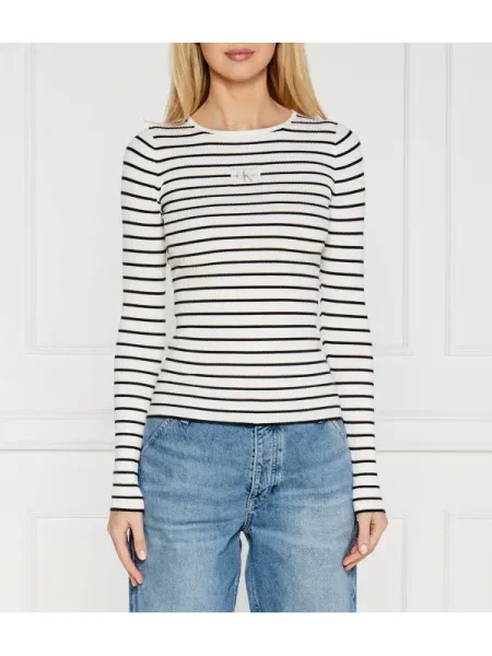 Pulover Calvin Klein Jeans alb