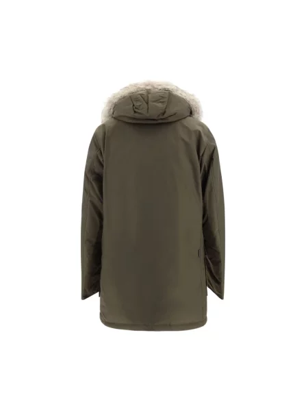 Parka Woolrich z futerkiem zielona