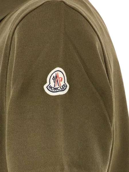 Tricou polo Moncler cu autograf verde