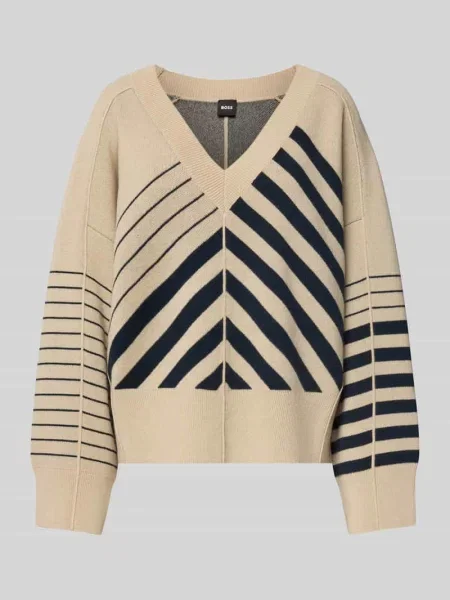 Boss Sweter Fudali beige beżowy