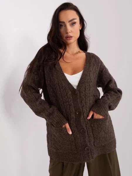 Sweter Wool Fashion Italia brązowy