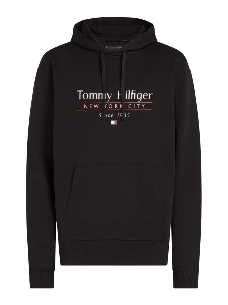 Tommy Hilfiger Mikina Center Stack Černá bílá