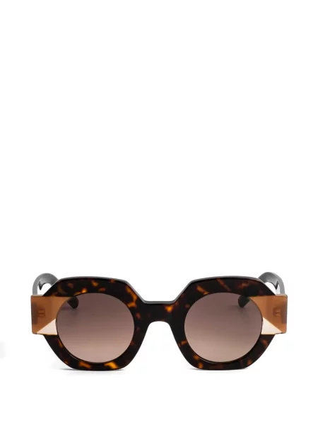 Ochelari de soare Kaleos cu imprimeu geometric maro