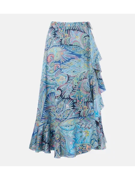 Fustă midi Etro cu imagine până la genunchi