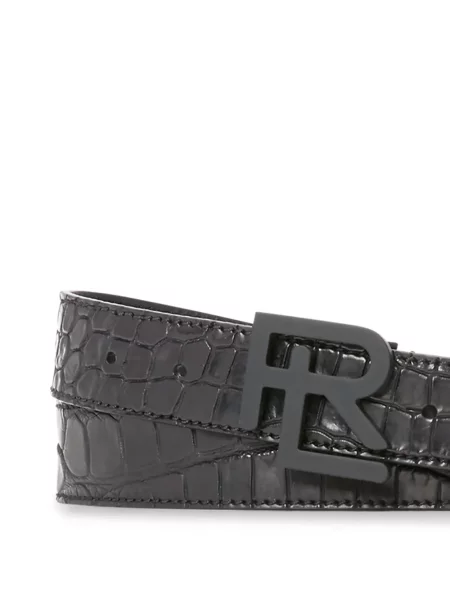 Δερμάτινος ζώνη Ralph Lauren Purple Label μαύρο