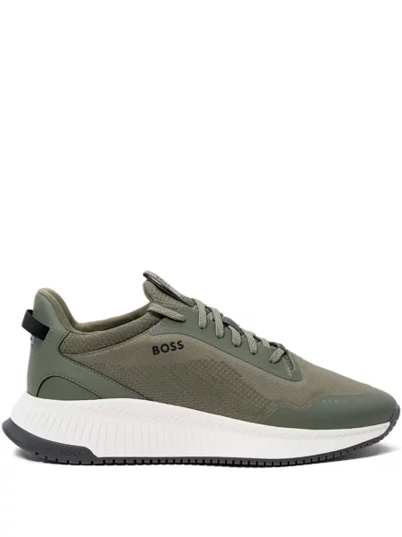 Sneakerși Boss plasă verde
