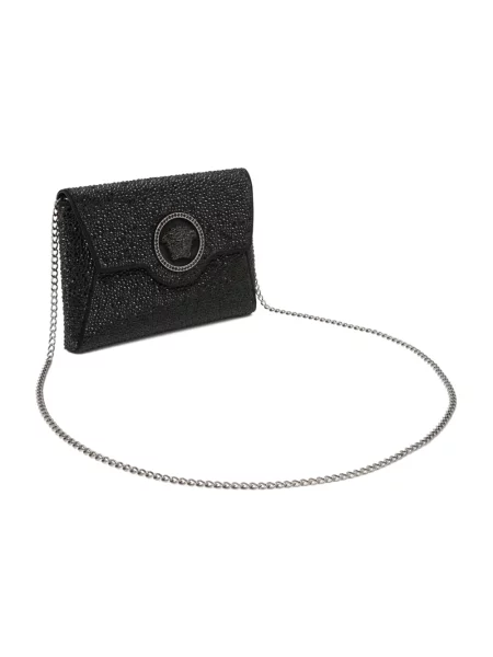 Torebka crossbody Versace żakardowa czarna