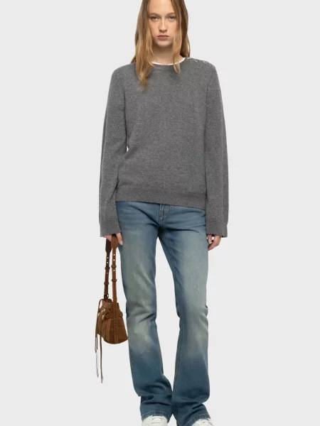 Кашемировый свитер Zadig&voltaire серый
