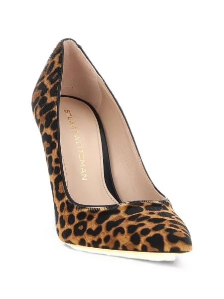 Pantofi cu toc Stuart Weitzman cu imagine cu model leopard maro