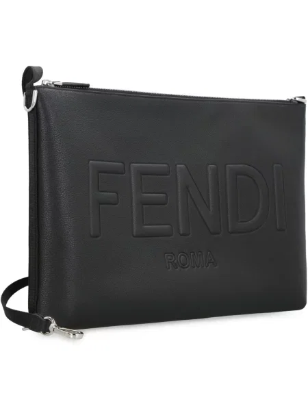 Nerka Fendi skórzana czarna