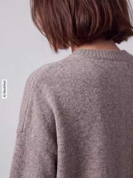 Sweter o kroju oversized z dodatkiem wełny model BOOM' Vero Moda