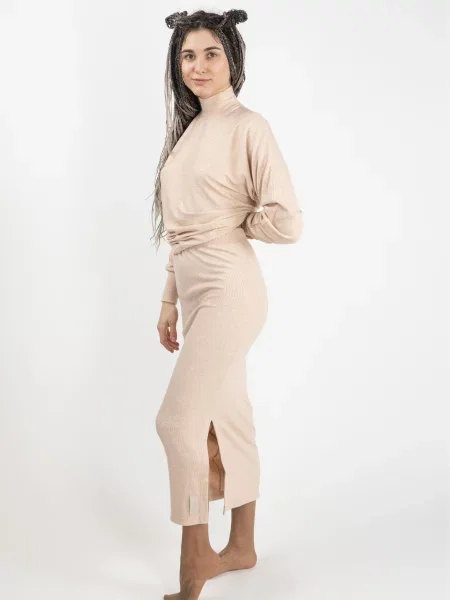 Elegante Спідниця міді Віскоза/поліестер рожевий