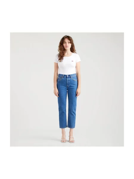 Hlače Levi's® obrezano modra